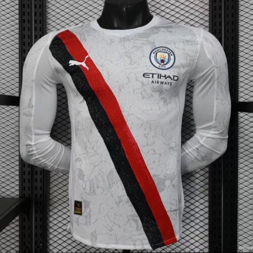 Player Version 25/26 Manchester City Away Long Sleeve Jersey
