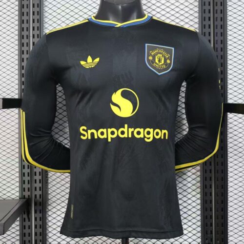 Player Version 25/26 Manchester United Third Black Long Sleeve Jersey