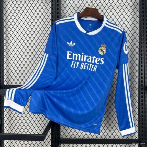 25/26 Real Madrid Third Blue Long Sleeve Jersey