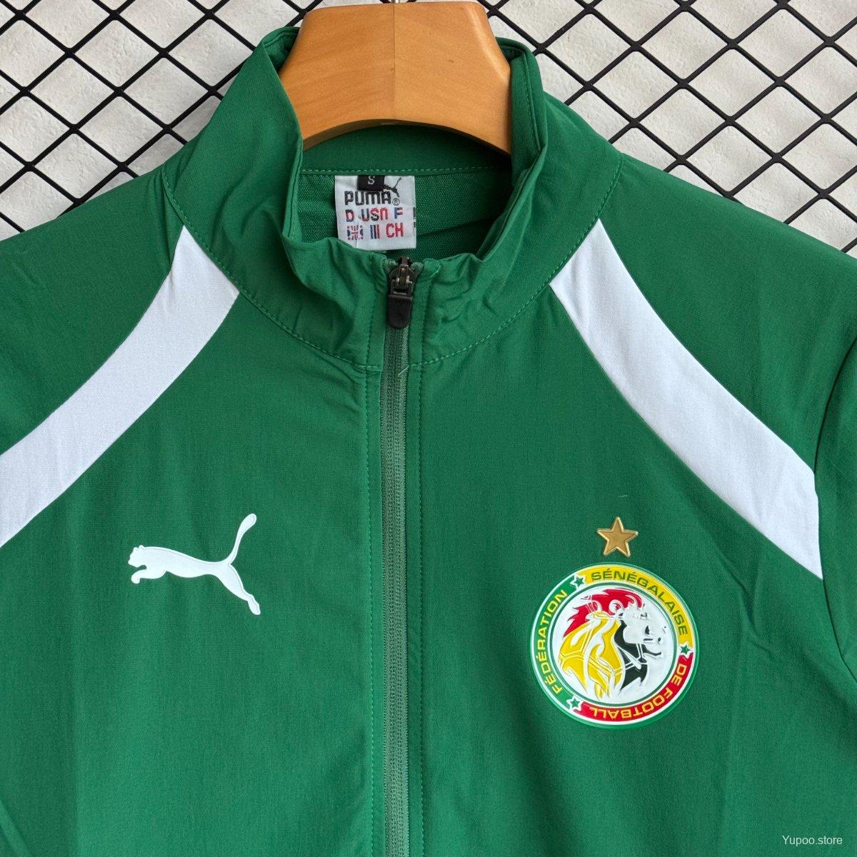 25/26 Senegal National Team Green Full zipper Jacket Tracksuit+ long pants - Image 2