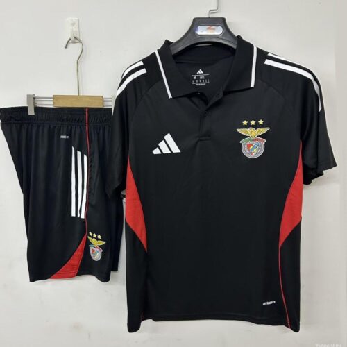 25/26 POLO Benfica Training Jersey Black+ Shorts