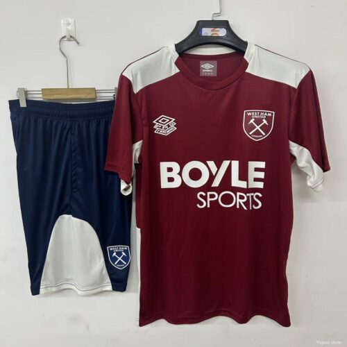25/26 West Ham United Training Jersey Red+ Shorts