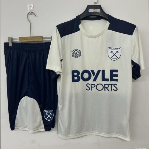 25/26 West Ham United Training Jersey Beige+ Shorts