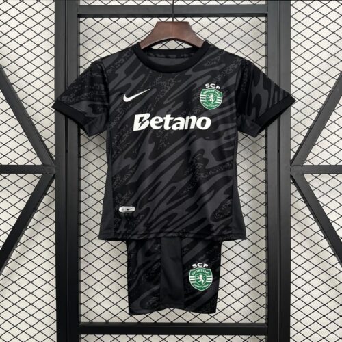 25/26 Kids Sporting Lisbon Goalkeeper Black Jersey