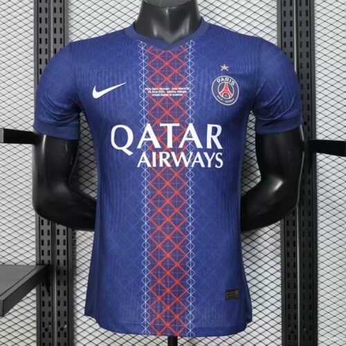 1 Star Player Version 25/26 PSG Home Jersey With Match Date Printing
