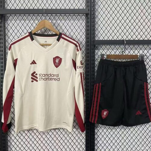 25/26 Kids Liverpool Away Long Sleeve Jersey