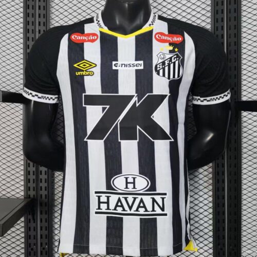 Player Version 25/26 Santos Away Jersey With Full Sponsors
