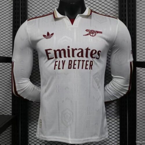 Player Version 25/26 Arsenal Third Long Sleeve White Jersey