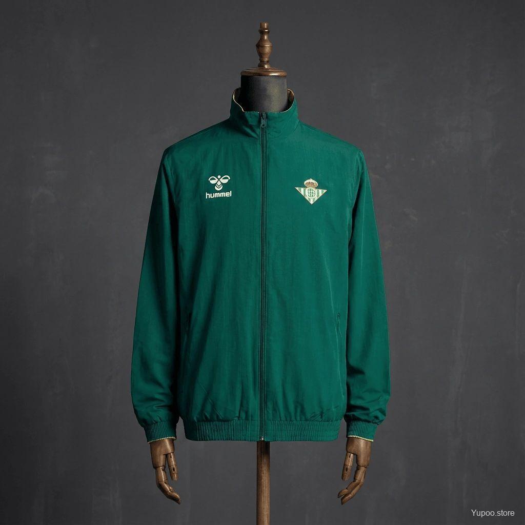 2026 Real Betis Green And Yellow Reversible Full Zipper Jacket - Image 4