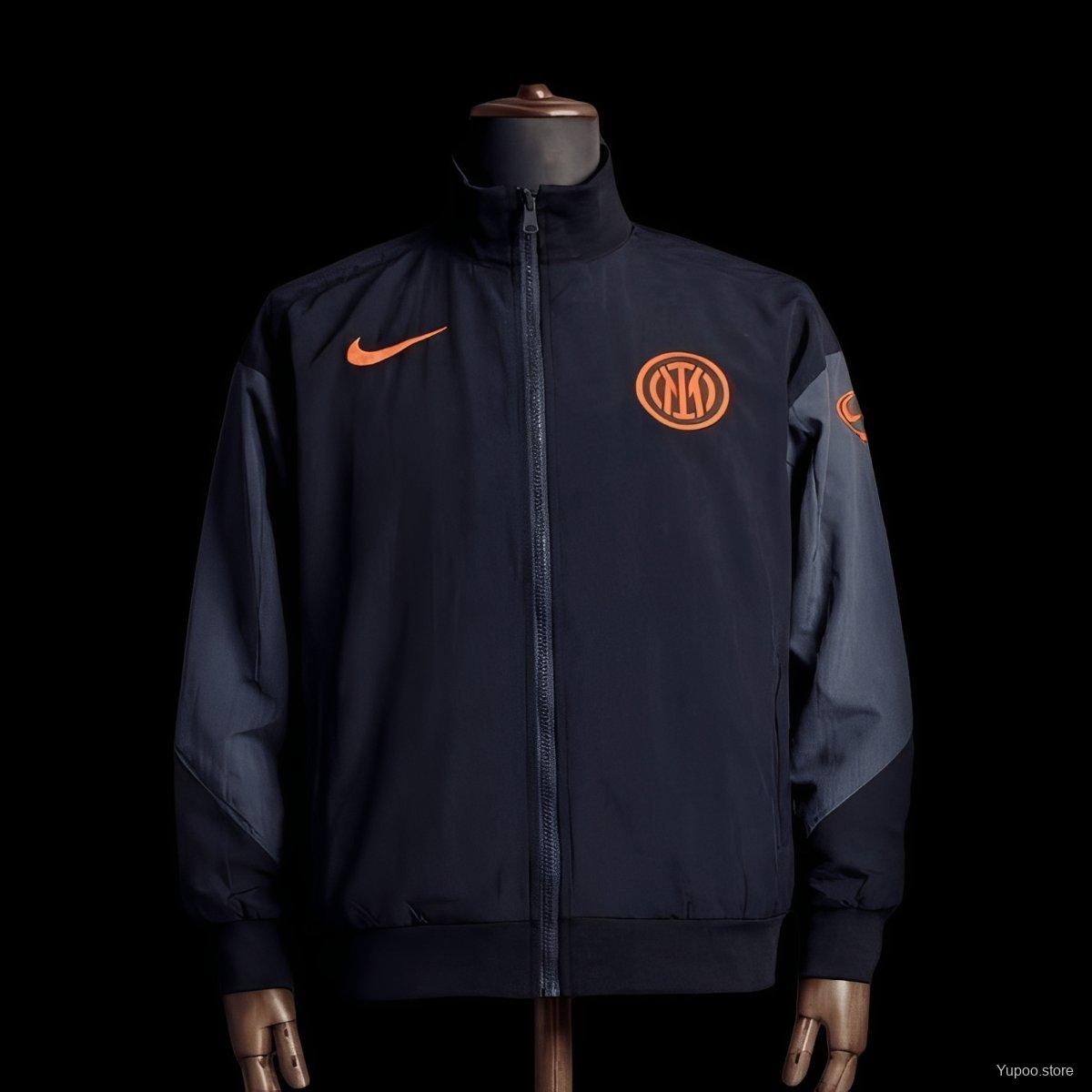2026 Inter Milan Black Jacket Windbreaker
