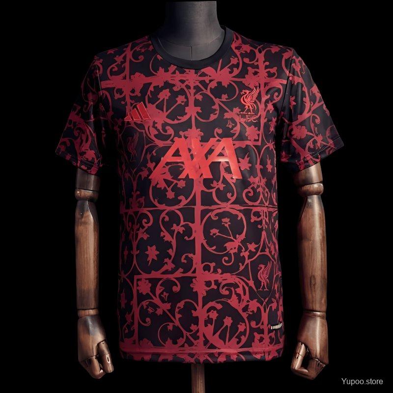 25/26 Liverpool Training Jersey Red And Black Jersey - Image 8