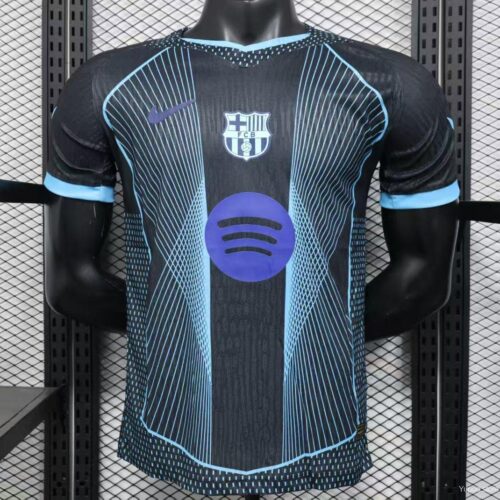 Player Version 25/26 FC Barcelona Black with Geometric Line Pattern Jersey