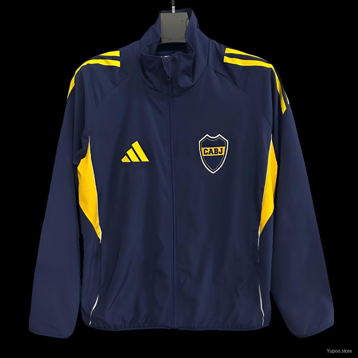 25/26 Boca Juniors Navy Full Zipper Windbreaker