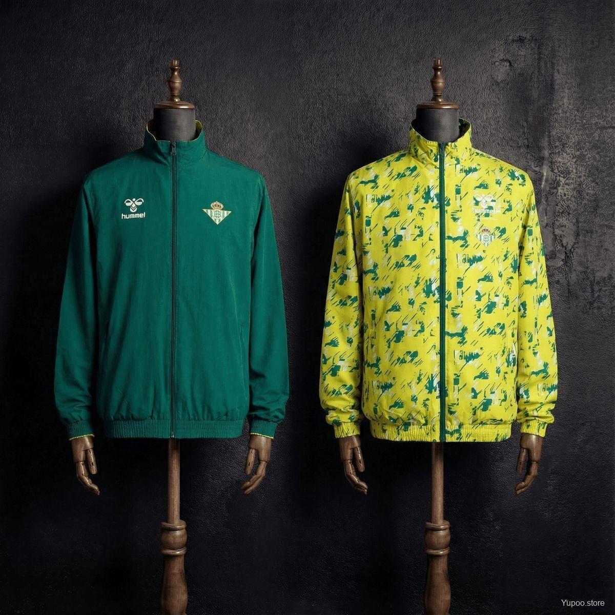 2026 Real Betis Green And Yellow Reversible Full Zipper Jacket - Image 2