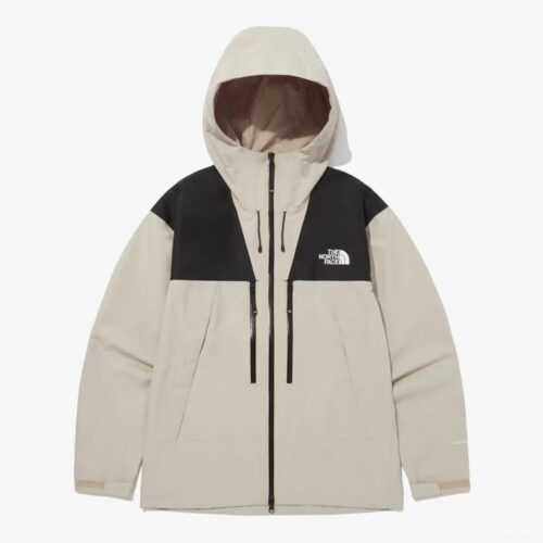 2025 The North Face Summit Series Technical Jacket – Cream/Black Colorblock with Dual-Zip Design