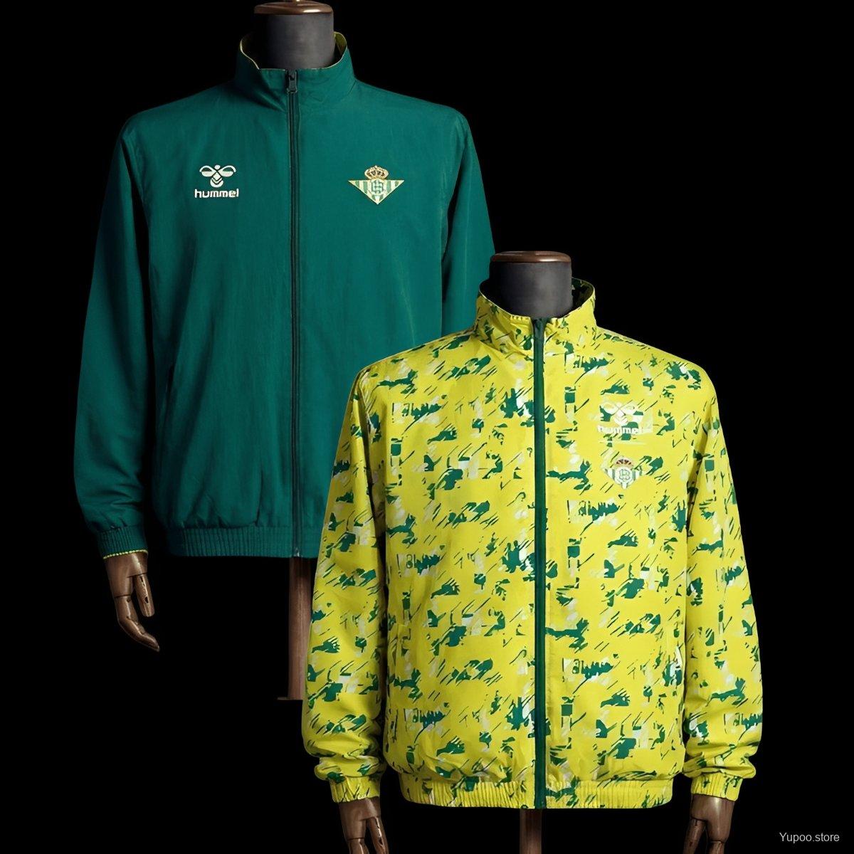 2026 Real Betis Green And Yellow Reversible Full Zipper Jacket - Image 13