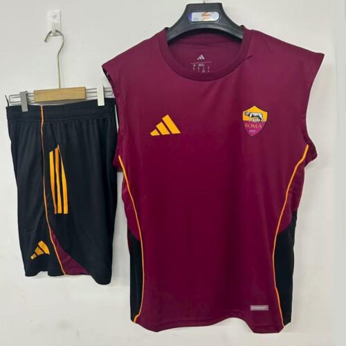 25/26 Roma Vest Jersey Red+ Shorts